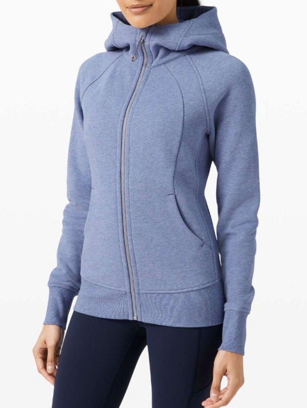Lululemon Scuba Hoodie *Light Cotton Fleece Heathered Peri Purple W4AWNS 0